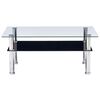 vidaXL Table basse Noir 100x60x42 cm Verre tremp&eacute;