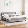 vidaXL Sommier &agrave; lattes de lit avec matelas Gris clair 160x200cm Tissu