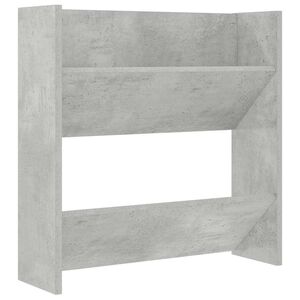 vidaXL Armoire &agrave; chaussures murale Gris b&eacute;ton 60x18x60 cm Agglom&eacute;r&eacute;