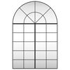 vidaXL Miroir mural noir 100x150 cm arche fer