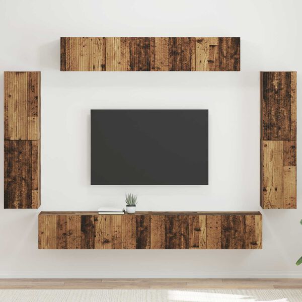 vidaXL Meuble TV 8 pcs Bois ancien
