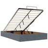 vidaXL Lit ottoman avec matelas et LED gris fonc&eacute; 90x200cm