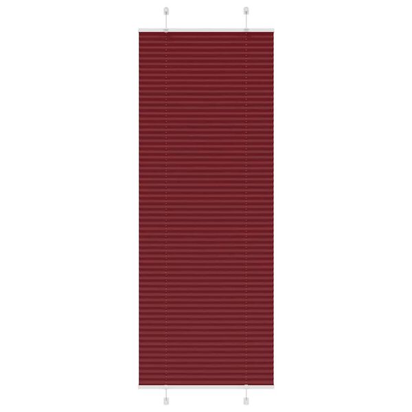 vidaXL Store pliss&eacute; rouge bordeaux 80x200 cm largeur du tissu 79,4 cm