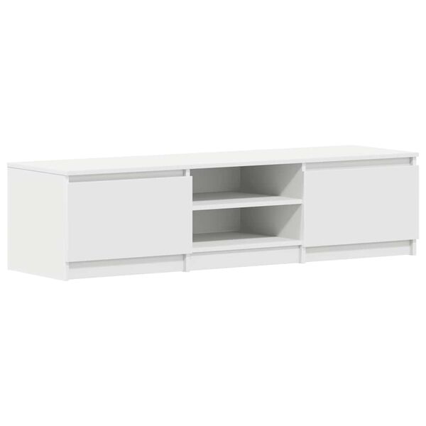 vidaXL Meuble TV Blanc 140x40x35,5 cm Bois d'ingénierie