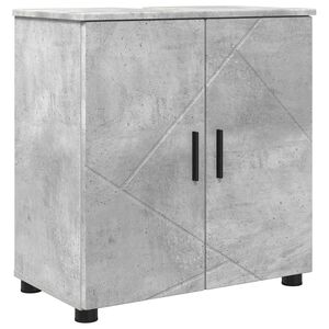 vidaXL Cabinet de salle de bain avec porte Gris b&eacute;ton 61 x 35 x 64 cm