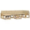 vidaXL Ensemble de canap&eacute;s d'ext&eacute;rieur 8 pc Blanc et Beige