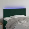 vidaXL T&ecirc;te de lit &agrave; LED Vert fonc&eacute; 80x5x78/88 cm Velours