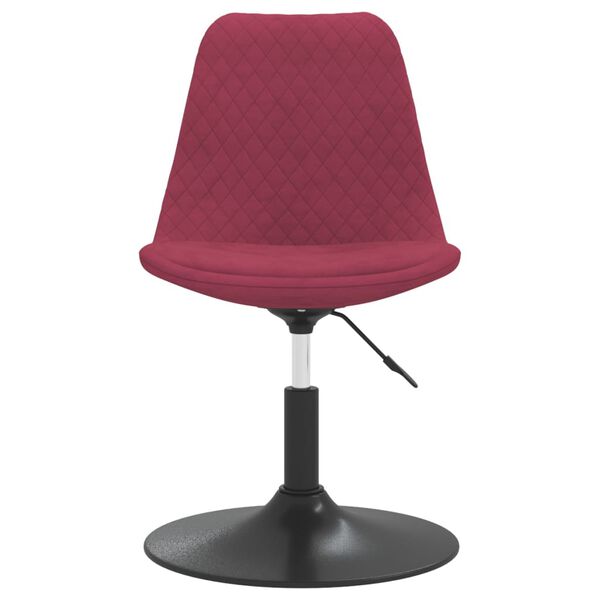 vidaXL Chaises pivotantes &agrave; manger lot de 6 Rouge bordeaux Velours