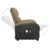 vidaXL Fauteuil de massage Taupe Tissu