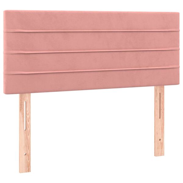 vidaXL Tête de lit Rose 90x5x78/88 cm Velours