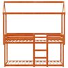 vidaXL Lit superposé sans matelas cire marron 75x190 cm pin massif