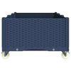 vidaXL Jardini&egrave;re &agrave; roulettes bleu gris 150x80x54 cm PP