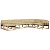 vidaXL Ensemble de canap&eacute;s d'ext&eacute;rieur 8 pcs Blanc et Beige