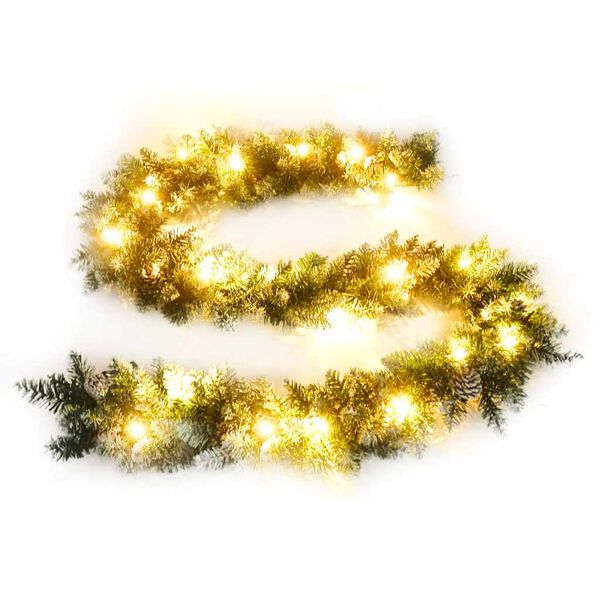 vidaXL Guirlande de No&euml;l avec lumi&egrave;res LED Vert 5,2 m PVC