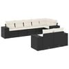 vidaXL Salon de jardin 8 pcs avec coussins noir r&eacute;sine tress&eacute;e
