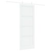 vidaXL Porte coulissante Blanc 78 x 202 cm Pin massif