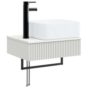 vidaXL Basin de lavage mural Blanc 50 x 41 x 39 cm Bois d'ing&eacute;nierie