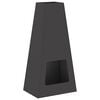 vidaXL Foyer de chemin&eacute;e Noir 50 x 35 x 100 cm Acier patin&eacute;