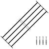 vidaXL Grille de Fen&ecirc;tre 175 x 60 cm Acier enduit de poudre Noir
