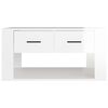 vidaXL Table basse Blanc brillant 80x50x40 cm Bois d'ing&eacute;nierie