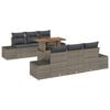 vidaXL Ensemble de canap&eacute; de jardin 7 pcs Gris Poly rotin
