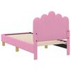 vidaXL Cadre de lit pour tout-petit avec t&ecirc;te de lit Rose 70 x 140 cm