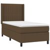 vidaXL Sommier &agrave; lattes de lit matelas et LED Marron fonc&eacute; 100x200cm
