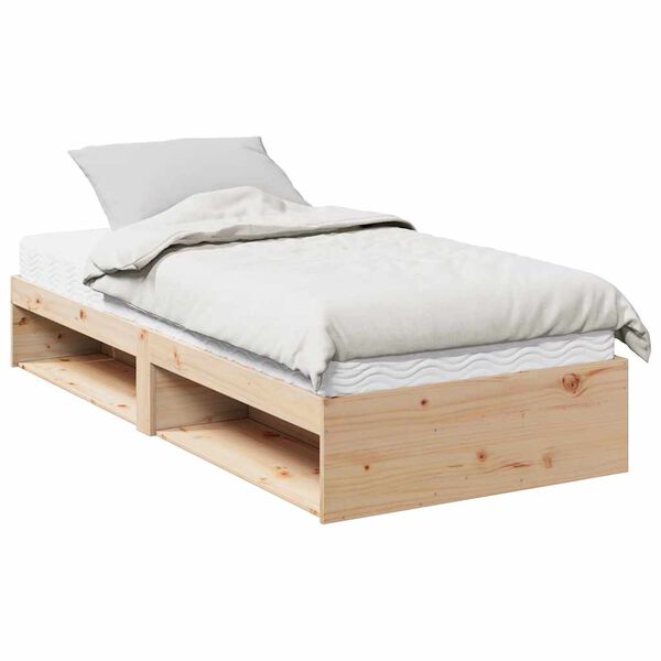 vidaXL Lit de jour avec matelas 90x200 cm bois de pin massif