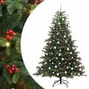 vidaXL Sapin de No&euml;l artificiel Vert 210 cm PVC, m&eacute;tal et plastique