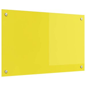 vidaXL Cr&eacute;dence de cuisine Jaune 80 x 50 cm verre tremp&eacute;