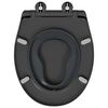 vidaXL Si&egrave;ge de toilette Anthracite 44,5 x 37,3 x 4,3 cm Duroplast
