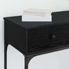 vidaXL Table console Ch&ecirc;ne noir 75 x 34,5 x 75 cm Bois d'ing&eacute;nierie