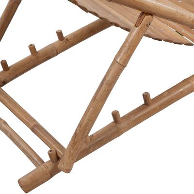 vidaXL Chaise de terrasse d'extérieur avec repose-pied Bambou