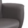 vidaXL Fauteuil inclinable avec repose-pied gris similicuir