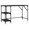 vidaXL Bureau noir 120x50x75 cm m&eacute;tal et bois d'ing&eacute;nierie