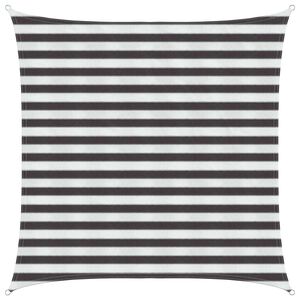 vidaXL Voile d'ombre Carr&eacute; 2 x 2 m HDPE Anthracite et blanc