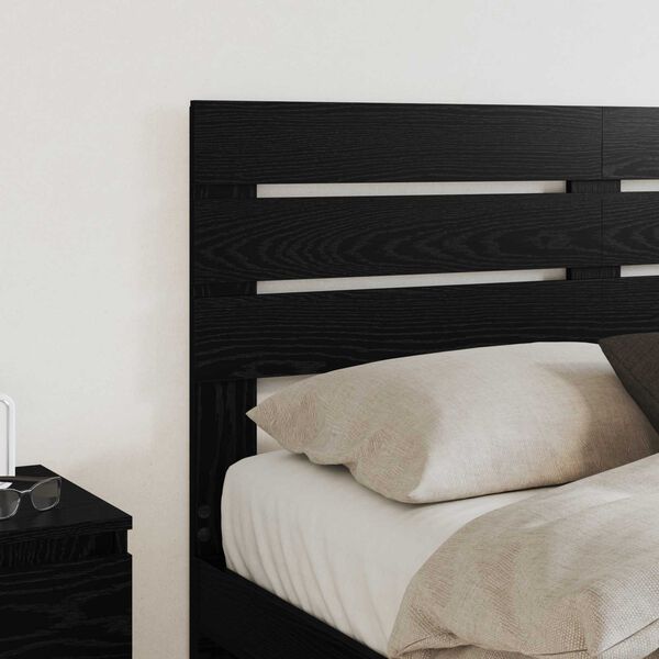 vidaXL T&ecirc;te de lit Ch&ecirc;ne noir 120 cm Bois d'ing&eacute;nierie