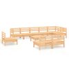vidaXL Salon de jardin 10 pcs Bois de pin massif
