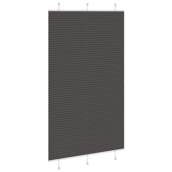 vidaXL Store pliss&eacute; noir 115x200 cm largeur du tissu 114,4cm polyester