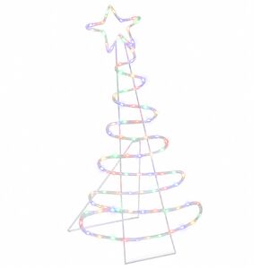 vidaXL Sapin de No&euml;l LED LOVIISA 100 LED Multicolore 51 x 99 cm