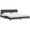 vidaXL Lit avec matelas Hanko marron fonc&eacute; 200x200 cm tissu