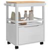 vidaXL Chariot de cuisine FLORO Blanc 72,5 x 45 x 80 cm