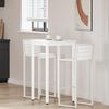 vidaXL Table de bar Blanc 60 x 60 x 105 cm Bois de pin massif