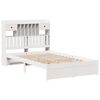 vidaXL Lit biblioth&egrave;que sans matelas blanc 135x190 cm bois pin massif
