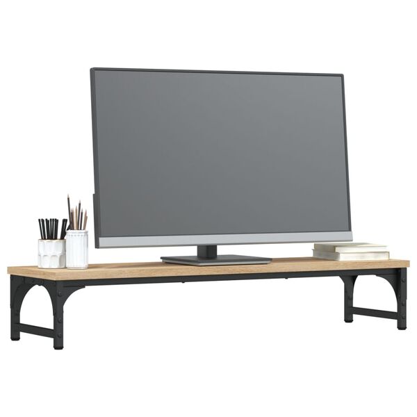 vidaXL Support de moniteur ch&ecirc;ne sonoma 85x23x15,5cm bois d'ing&eacute;nierie