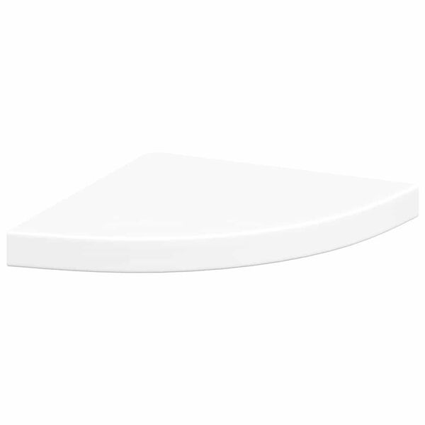 vidaXL &Eacute;tag&egrave;re d'angle flottante Blanc 35x35x3,8 cm MDF