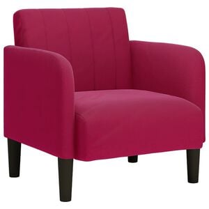 vidaXL Fauteuil avec accoudoirs rouge bordeaux 54 cm velours