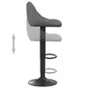 vidaXL Tabouret de bar Gris foncé Velours