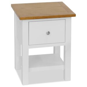 vidaXL Table de chevet 36x30x47 cm Bois de ch&ecirc;ne massif