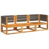 vidaXL Ensemble de canapés de jardin 3 pièces avec coussins, bois d'acacia et corde,